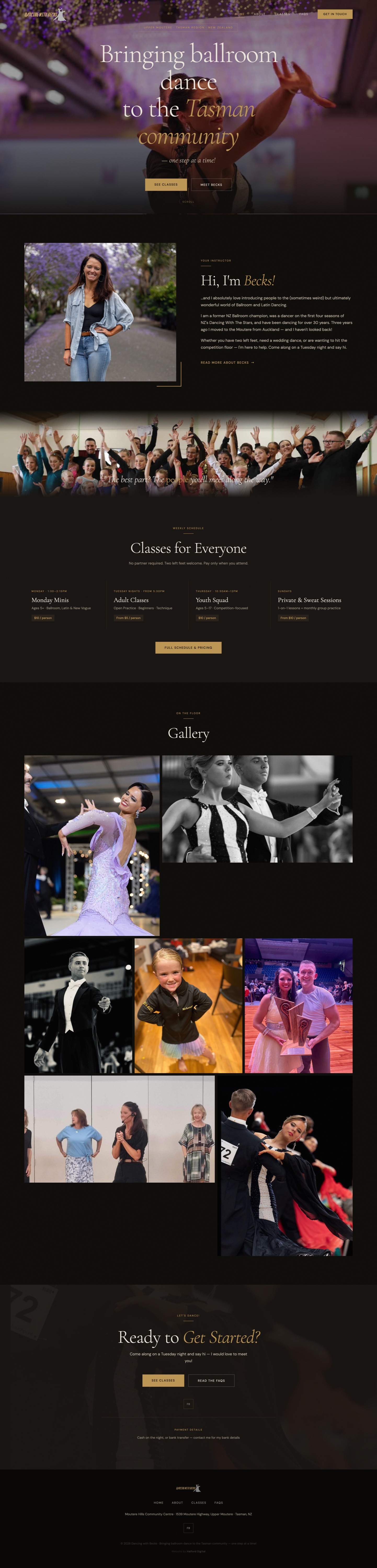Dancing With Becks website