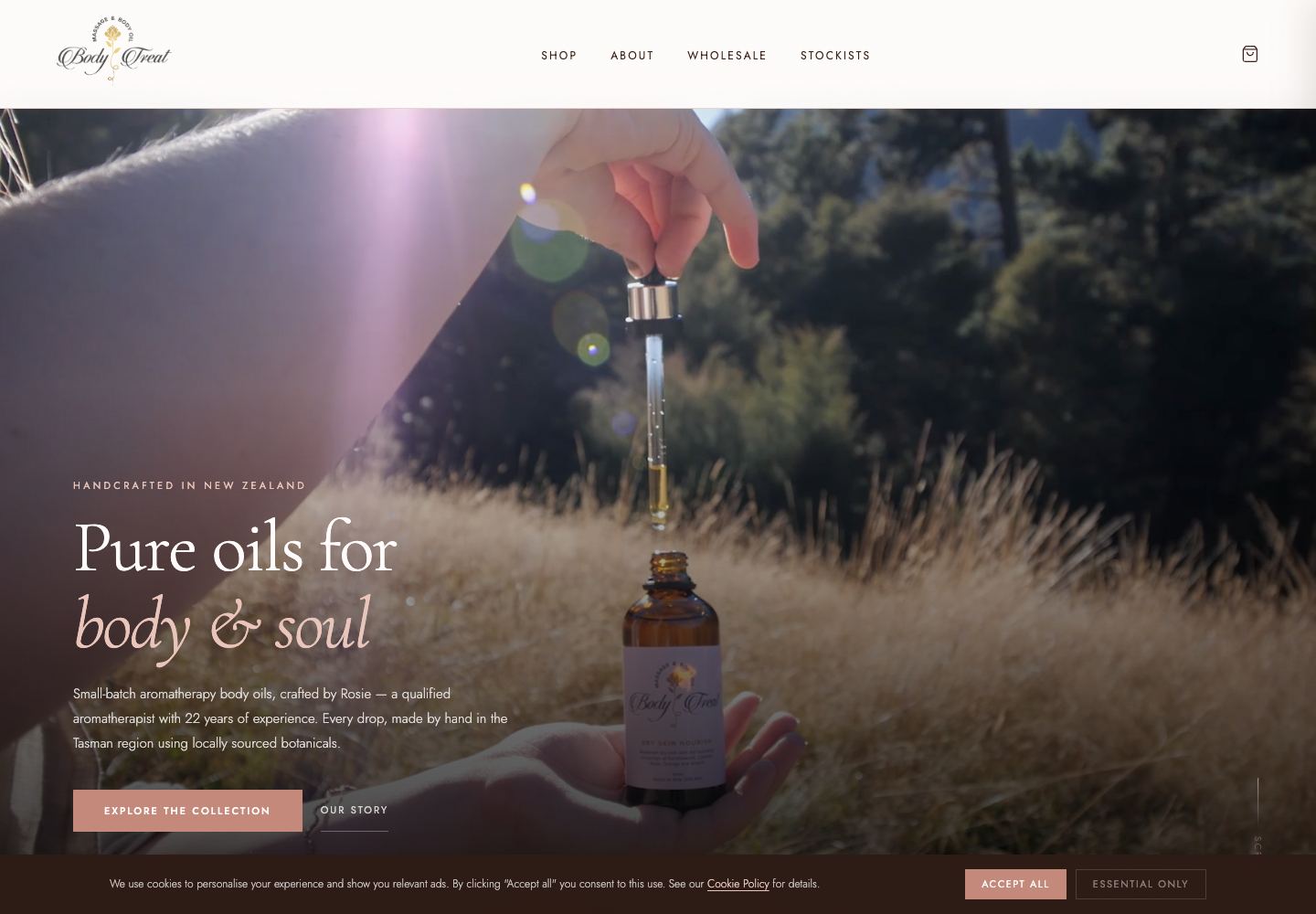 Bodytreat — handcrafted aromatherapy e-commerce site